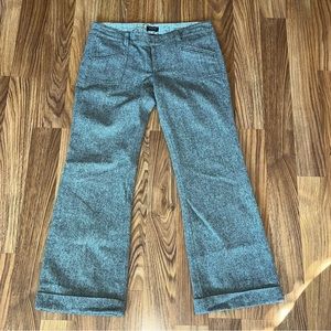 American Eagle Outfitters gray wide leg wool blend dress pants size 10.